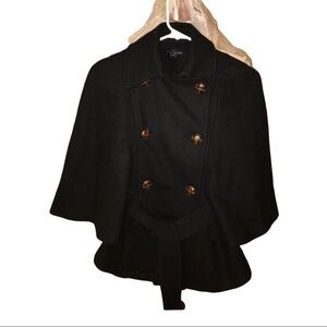 RARE Peppe Peluso Cap sleeves pea coat with interesting buttons Sz S